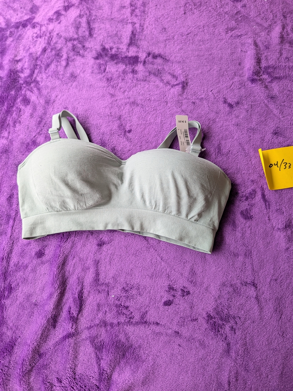 Light Gray Wireless Padded Bralette - Women Intimates